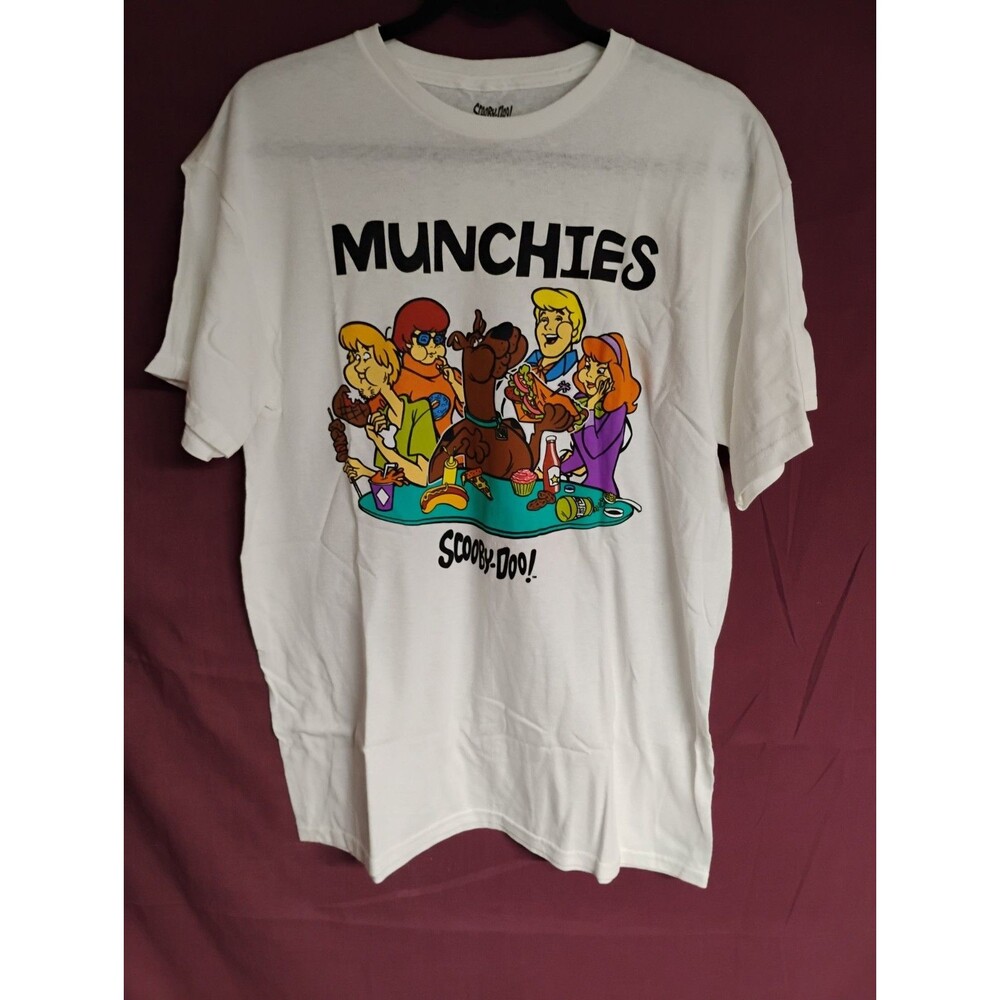 Scooby Doo Munchies Mens White Size Large Tshirt Graphic Print